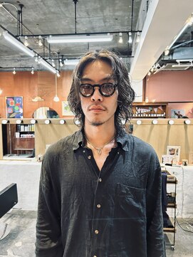 チャプター 問屋町(chapter) メンズミディアムスパイラルパーマケアパーマ眉毛カット