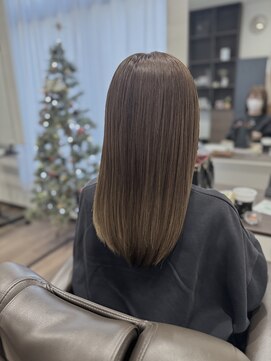 ミルクティーベージュ×髪質改善カラー