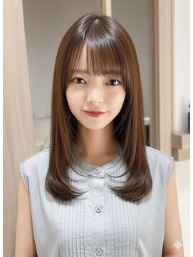 リュドール 名駅(Rue D'or) 美髪ナチュラルストレートセミロングスタイル