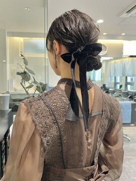 ケンジ 横浜(KENJE) ゆるふわ/まとめ髪/シニヨン/ベロアリボン