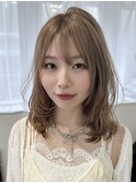 レイヤー/ミディアムレイヤー/ブリーチ/ミルクティーベージュ