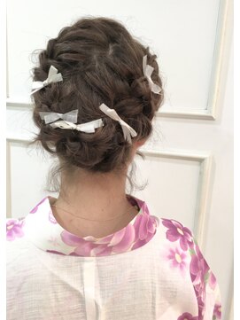 クロップ エス 湘南辻堂(crop es) 浴衣のゆるふわ編み込みアレンジ♪