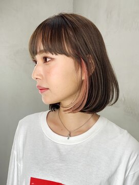 アルバム 銀座(ALBUM GINZA) インナーピンク_ボブルフクールショートピンクベージュ_ba310872