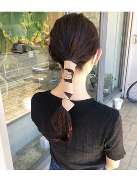 マメ(mame) 暖色カラー/カッパー/セミロング/簡単アレンジ