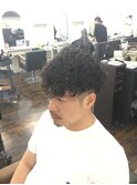 メンズ　スペインカール　フェード　パーマ　スパイラル