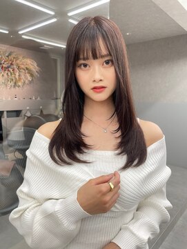 ロンド マーレ 天神大名店(Lond mare) イメチェン/チェリーブラウン/フェミニン/ダークアッシュ/束感