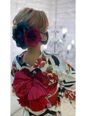 1200円ヘアセット+浴衣着付け