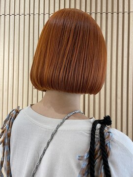 ロンドプロフィール 浦和(Lond profil) ボブスタイル　オレンジブラウン