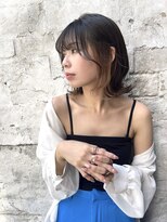 ロンド ストラーダ 心斎橋(Lond strada)&nbsp;韓国前髪顔周りロング×インナーグレージュ[心斎橋/髪質改善]