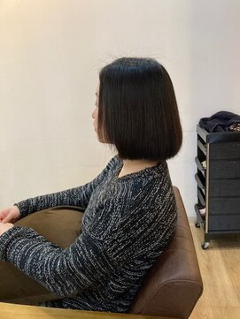 グランバイ アトリエドングリ(Grand × AtlierDonguri) お客様髪質改善データ981（ミディアムボブ）