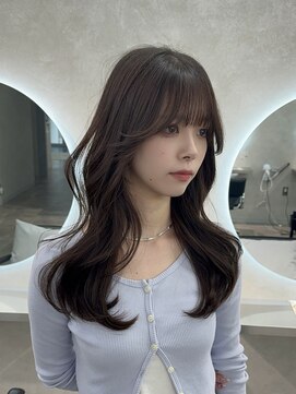 ジーニー 千葉(GENiE) 韓国くびれヘア/グレーベージュ/顔周り【佐藤詩門】