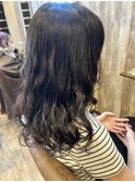 【セミロングパーマ強め】