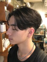 センターパートカルマパーマフェザーパーマ韓国ヘアガイルヘア
