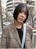 ぱつっと平行ボブ
