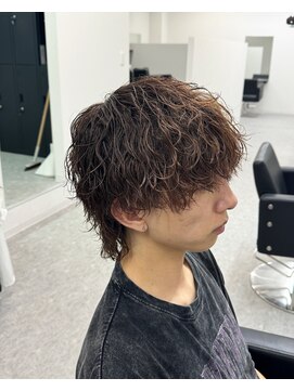 ブライト(BRIGHT) マッシュウルフ波巻きスパイラルパーマ静岡メンズ