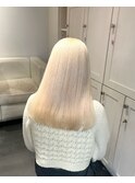11904ホワイトブロンドシルバーアッシュ韓国レイヤーカット