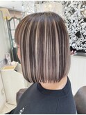 【クラウン】20代30代40代　きりっぱボブ×逆アンブレラシルバー