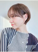 ショート美髪おくれ毛前髪カット_F0242
