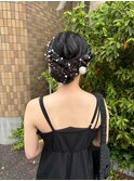短くてもできる編み込みアップスタイル♪結婚式二次会 お呼ばれ