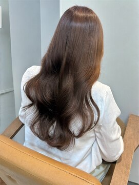 シエル バイ ケンジ 登戸 生田(CIEL by KENJE) 韓国ヘアブリーチなしベージュカラーレイヤーカットロング