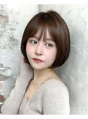 〔岩田莉奈〕ハイライトで白髪ぼかし★くびれショートボブ　新宿