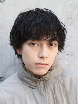 バイフィフス 原宿/表参道(by fifth) 原宿無造作シャドウパーマメンズパーマラウンドマッシュかきあげ