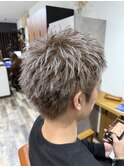 メンズ×スパイキーショート×ハイトーン