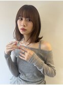 20代30代ボブ/ミディアムレイヤー／グレージュ/透明感/天神/大名