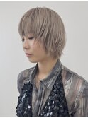 ボブウルフ#ミルクティーベージュ#グレージュ