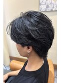 メンズウルフカット