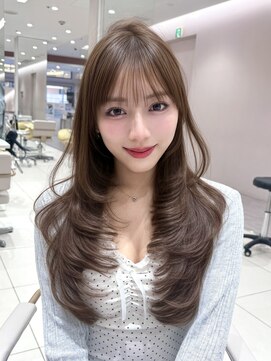 アフロート トウキョウ(AFLOAT TOKYO) 韓国風くびれレイヤーシースルー2way前髪ミディアム20代30代