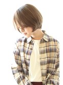 丸みが綺麗ナチュラルショートボブ　束感ショート