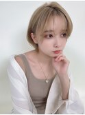 大人かわいいハイトーンボブ