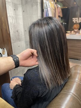 ラフ(LAFF) #黒髪#ボブルフ#ネビージュ#小顔#ワンレン