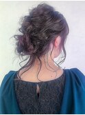 結婚式おしゃれ波ウェーブアップスタイル