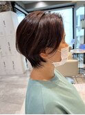 大人艶髪ショートボブ/藤沢/脱白髪染め/髪質改善/縮毛矯正