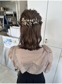ハーフアップヘアセット