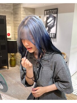 ヲタク(wotaku.) デザインカラールーツカラー裾カラーハイトーンダブルカラー前髪