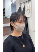 縮毛矯正でお悩み解決 切りっぱなしボブ