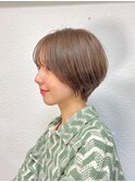 前髪長め大人小顔ショート30代40代50代　藤沢