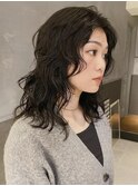 【macana】レイヤーパーマミディアムパーマウルフ登戸