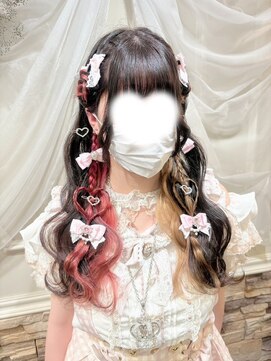 セットサロンエース(Set salon Ace) ひつじヘア　ハートアレンジ　波巻きハーフアップ