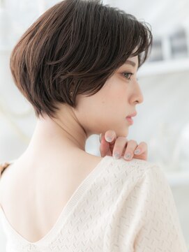 モッズヘア 越谷(mod's hair) かきあげバングヘルシースタイル丸みショートA0越谷20代30代40代