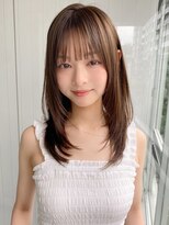 エトラ 渋谷店(etora)&nbsp;小顔 前髪 レイヤーカット ココアベージュ "