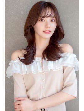 ルームバイシー 新宿(Loom. by Sea) ココアベージュ×レイヤー[小顔/黒髪/オリーブグレー]