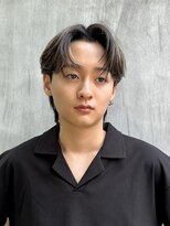 ラボヌールヘアー オリビエ 北千住店(La Bonheur hair Olivier)&nbsp;センターパートメンズウルフ