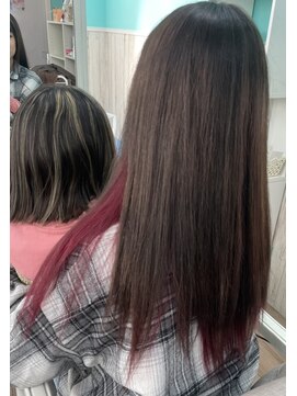 サロンドゥレゴッド(Salon de ReGod) ママ→インナーカラー　お子様→ハイライト