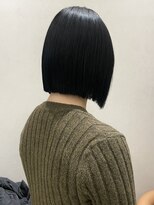 ソー 銀座(SAUT)&nbsp;首元すっきりボブ/暗染/暗髪/ブルーブラック