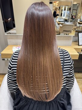 フィゼル あべのルシアス店(Aujua fizelle) 髪質改善カラー×ブラウンベージュ