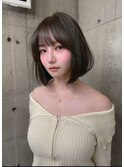 20代30代ショートボブレイヤーカット透明感カラー